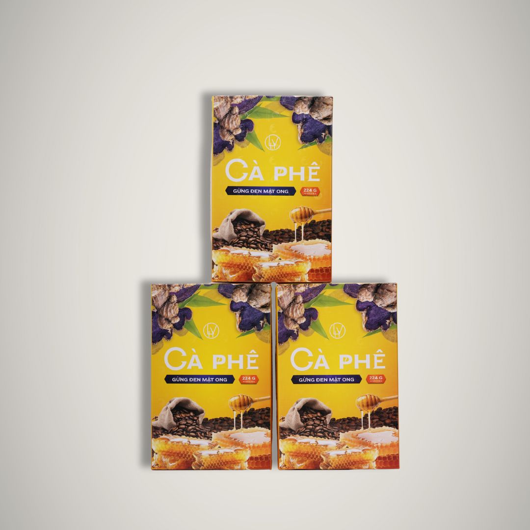 Combo 4 Hộp Cà phê gừng đen mật ong 